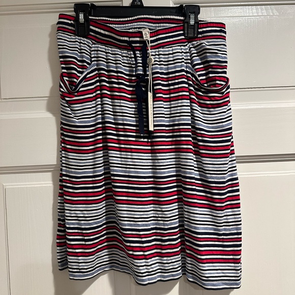 Max Studio Red, Blue and White Striped Skirt - Picture 1 of 2